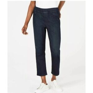NWT Eileen Fisher Slim Cropped Straight Leg Denim Jeans Size XXS
